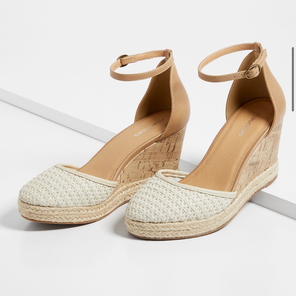 NEW Maurice’s Faith Ivory Espadrille Wedge size 9.5 - Picture 4 of 9